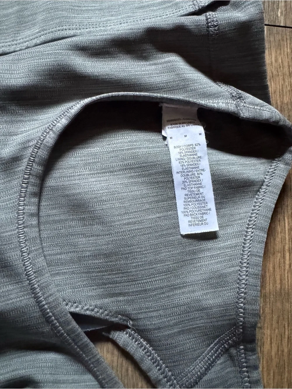Nike Gray Racerback Sports Bra with White Swoosh